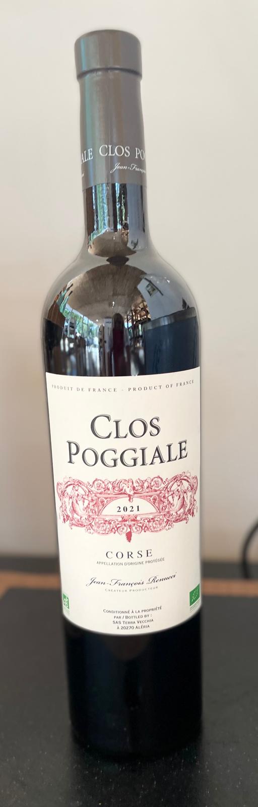 Vin rouge Clos Poggiale, Bio, Année 2021