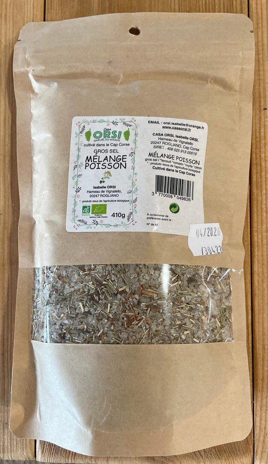Gros sel en sachet spécial poisson